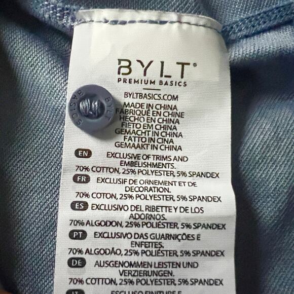 Bylt Premium Basics Lux Polo Shirt Men Blue Polka Dots Cotton Stretch Golf 3XL - Picture 5 of 6